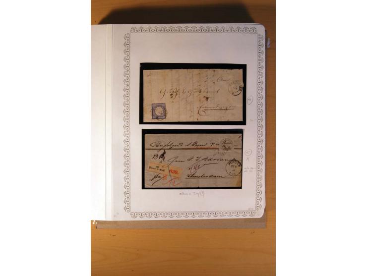 1872/75, BRUSTSCHILDE, ungebrauchter, teils postfrischer und gestempelter umfangreicher Sammlungsbestand, aufgelockert durch 