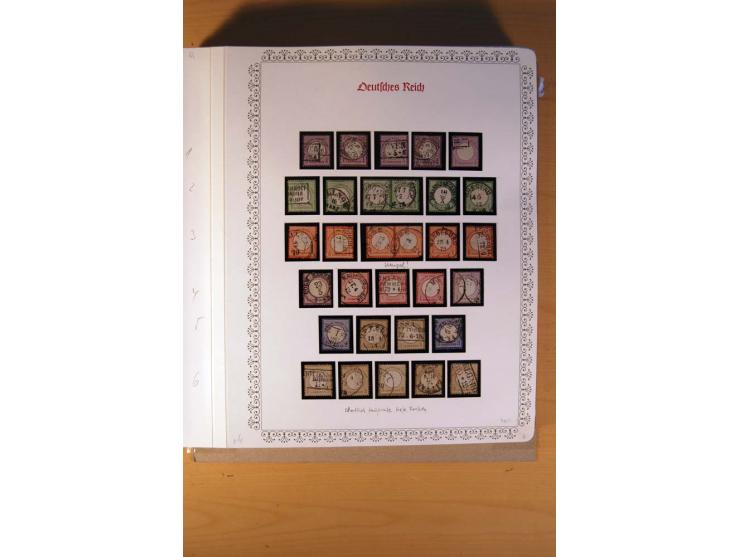 1872/75, BRUSTSCHILDE, ungebrauchter, teils postfrischer und gestempelter umfangreicher Sammlungsbestand, aufgelockert durch 