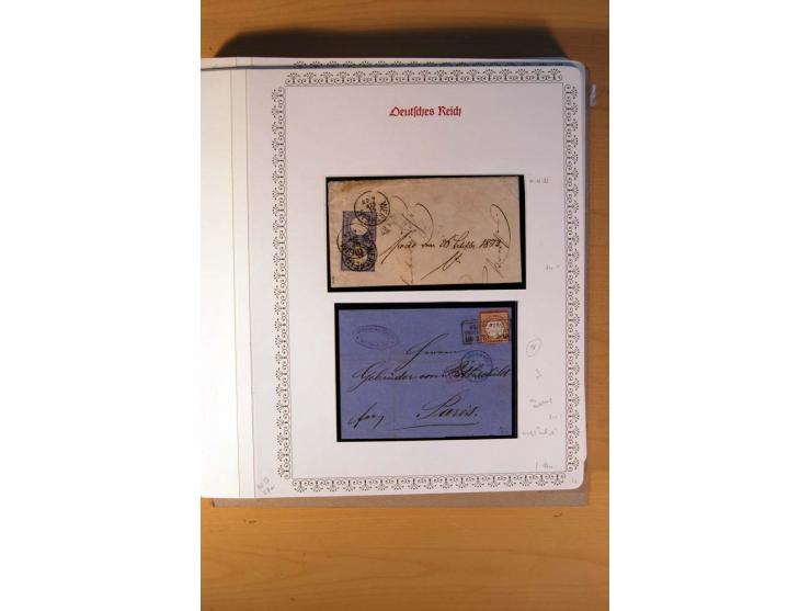 1872/75, BRUSTSCHILDE, ungebrauchter, teils postfrischer und gestempelter umfangreicher Sammlungsbestand, aufgelockert durch 
