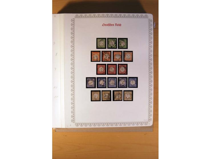 1872/75, BRUSTSCHILDE, ungebrauchter, teils postfrischer und gestempelter umfangreicher Sammlungsbestand, aufgelockert durch 
