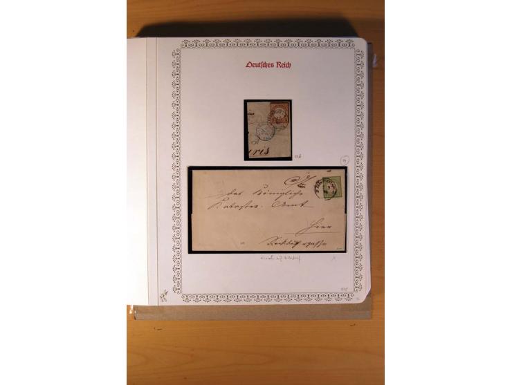 1872/75, BRUSTSCHILDE, ungebrauchter, teils postfrischer und gestempelter umfangreicher Sammlungsbestand, aufgelockert durch 