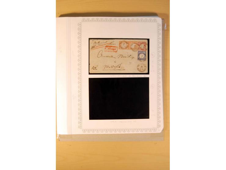 1872/75, BRUSTSCHILDE, ungebrauchter, teils postfrischer und gestempelter umfangreicher Sammlungsbestand, aufgelockert durch 