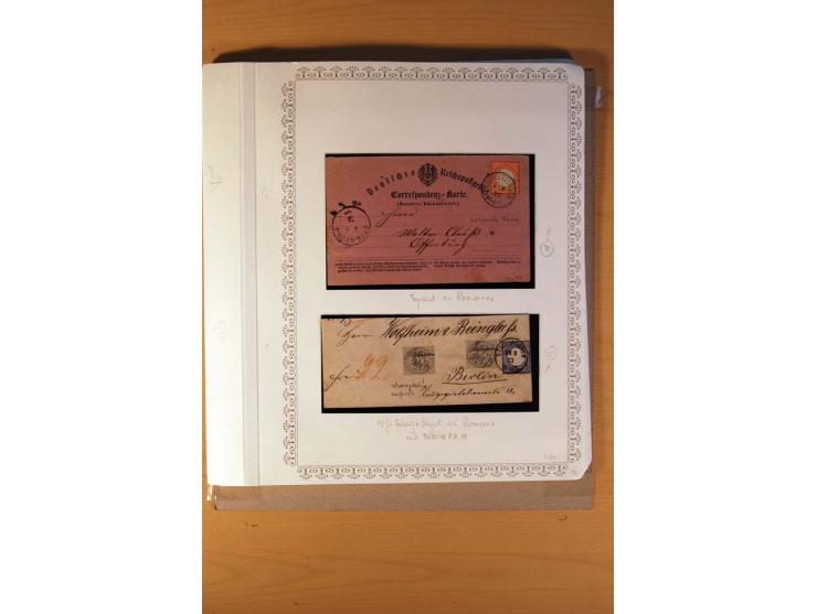 1872/75, BRUSTSCHILDE, ungebrauchter, teils postfrischer und gestempelter umfangreicher Sammlungsbestand, aufgelockert durch 