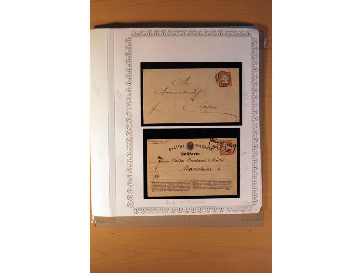 1872/75, BRUSTSCHILDE, ungebrauchter, teils postfrischer und gestempelter umfangreicher Sammlungsbestand, aufgelockert durch 