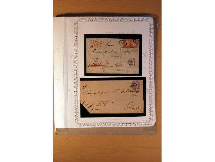 1872/75, BRUSTSCHILDE, ungebrauchter, teils postfrischer und gestempelter umfangreicher Sammlungsbestand, aufgelockert durch 