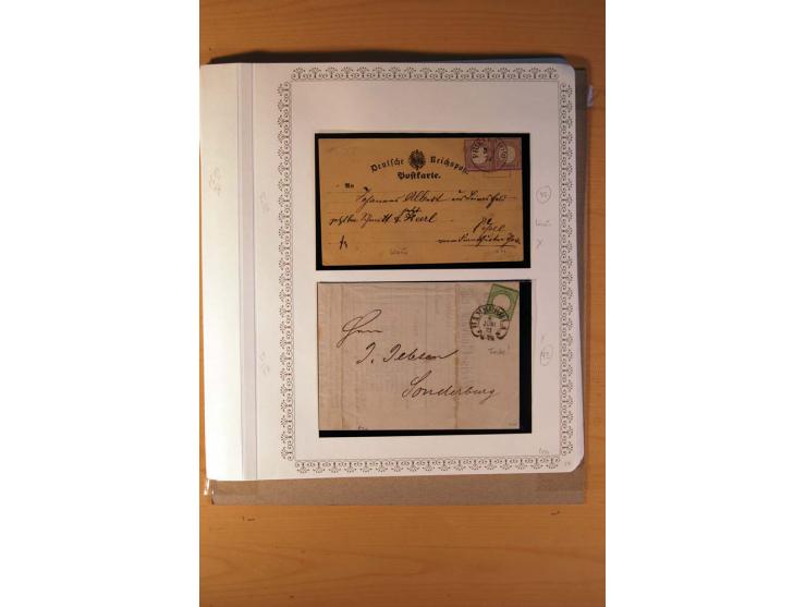 1872/75, BRUSTSCHILDE, ungebrauchter, teils postfrischer und gestempelter umfangreicher Sammlungsbestand, aufgelockert durch 