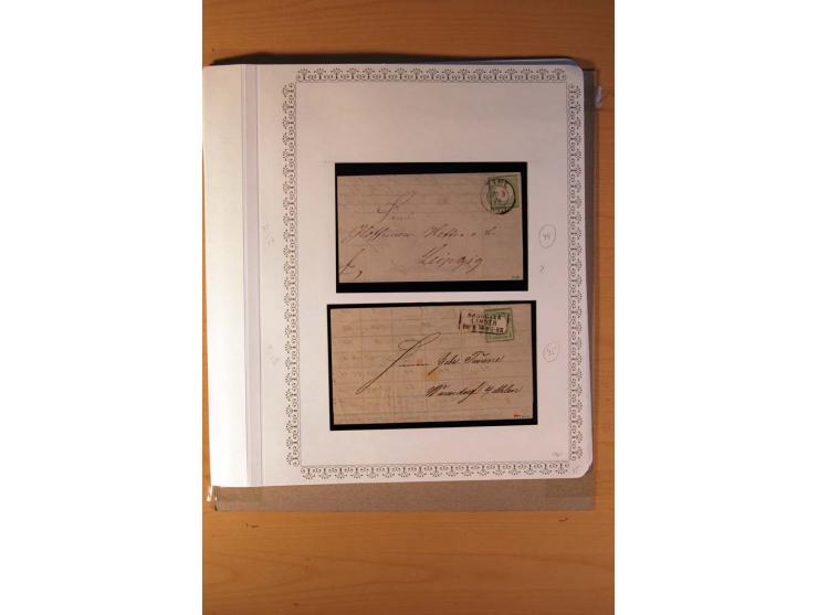 1872/75, BRUSTSCHILDE, ungebrauchter, teils postfrischer und gestempelter umfangreicher Sammlungsbestand, aufgelockert durch 