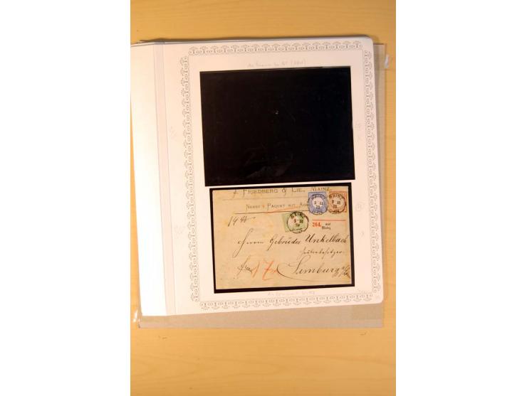 1872/75, BRUSTSCHILDE, ungebrauchter, teils postfrischer und gestempelter umfangreicher Sammlungsbestand, aufgelockert durch 
