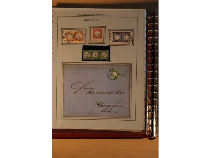 1872/75, BRUSTSCHILDE, ungebrauchter, teils postfrischer und gestempelter umfangreicher Sammlungsbestand, aufgelockert durch 