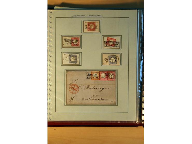 1872/75, BRUSTSCHILDE, ungebrauchter, teils postfrischer und gestempelter umfangreicher Sammlungsbestand, aufgelockert durch 