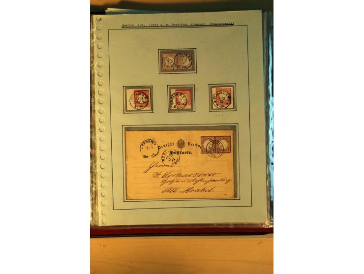 1872/75, BRUSTSCHILDE, ungebrauchter, teils postfrischer und gestempelter umfangreicher Sammlungsbestand, aufgelockert durch 