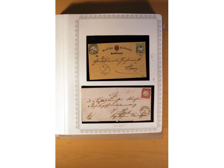 1872/75, BRUSTSCHILDE, ungebrauchter, teils postfrischer und gestempelter umfangreicher Sammlungsbestand, aufgelockert durch 