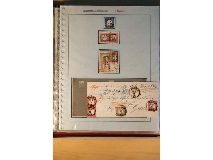 1872/75, BRUSTSCHILDE, ungebrauchter, teils postfrischer und gestempelter umfangreicher Sammlungsbestand, aufgelockert durch 