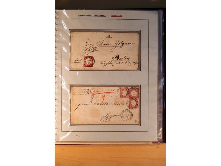 1872/75, BRUSTSCHILDE, ungebrauchter, teils postfrischer und gestempelter umfangreicher Sammlungsbestand, aufgelockert durch 