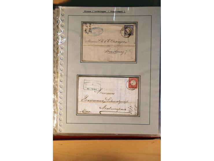 1872/75, BRUSTSCHILDE, ungebrauchter, teils postfrischer und gestempelter umfangreicher Sammlungsbestand, aufgelockert durch 