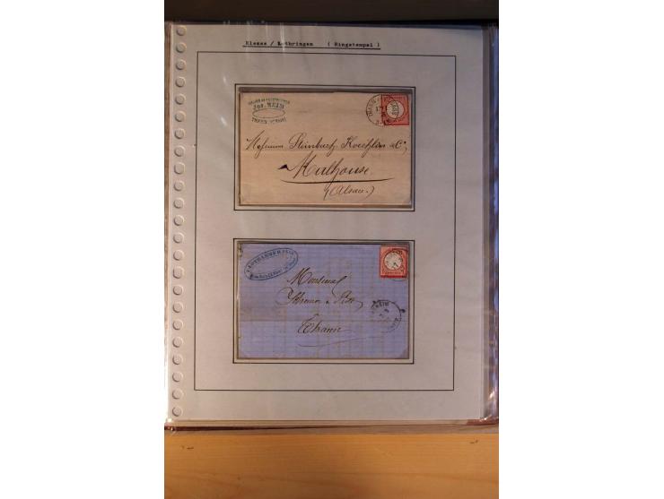 1872/75, BRUSTSCHILDE, ungebrauchter, teils postfrischer und gestempelter umfangreicher Sammlungsbestand, aufgelockert durch 