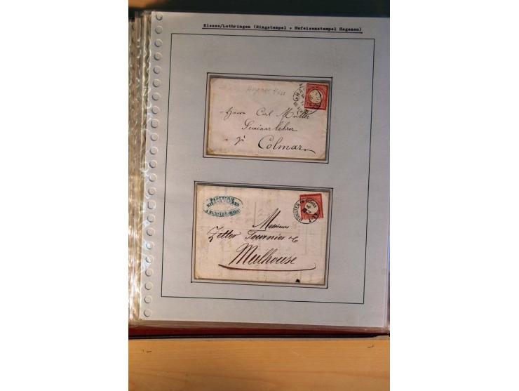 1872/75, BRUSTSCHILDE, ungebrauchter, teils postfrischer und gestempelter umfangreicher Sammlungsbestand, aufgelockert durch 