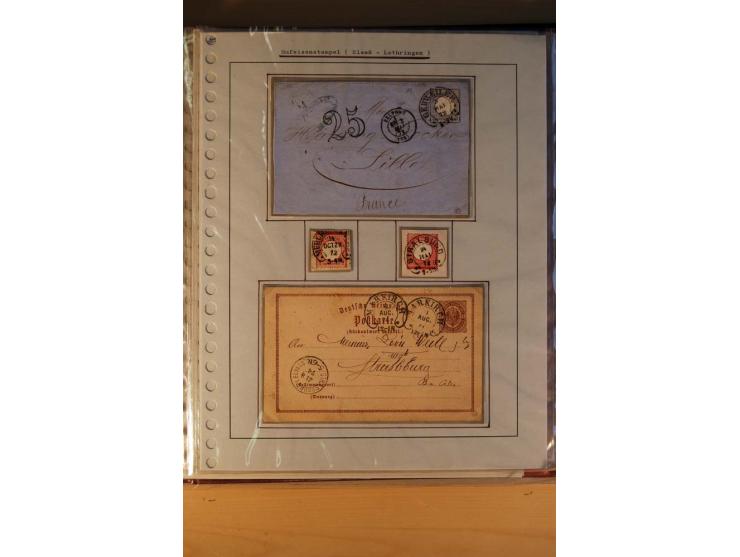 1872/75, BRUSTSCHILDE, ungebrauchter, teils postfrischer und gestempelter umfangreicher Sammlungsbestand, aufgelockert durch 