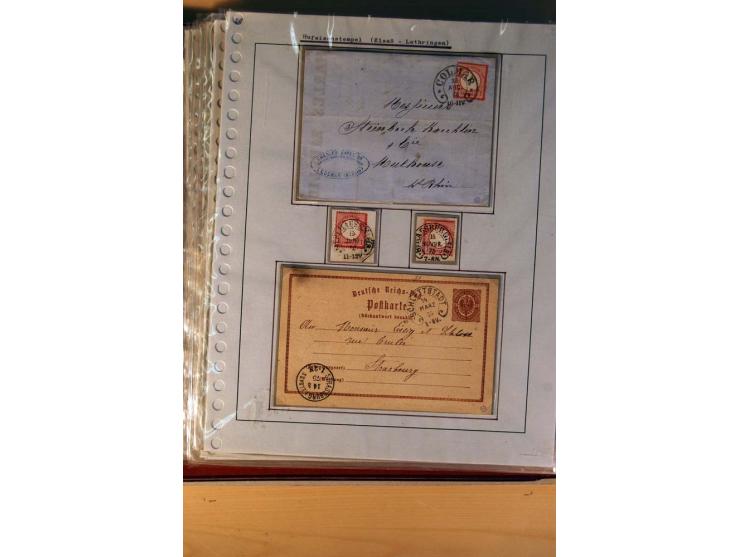 1872/75, BRUSTSCHILDE, ungebrauchter, teils postfrischer und gestempelter umfangreicher Sammlungsbestand, aufgelockert durch 