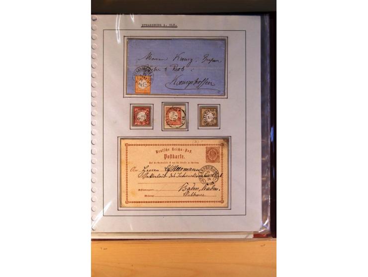1872/75, BRUSTSCHILDE, ungebrauchter, teils postfrischer und gestempelter umfangreicher Sammlungsbestand, aufgelockert durch 