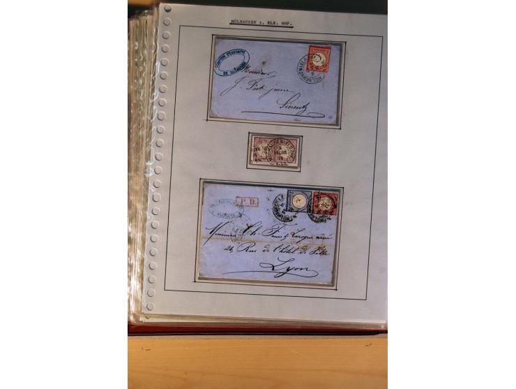 1872/75, BRUSTSCHILDE, ungebrauchter, teils postfrischer und gestempelter umfangreicher Sammlungsbestand, aufgelockert durch 