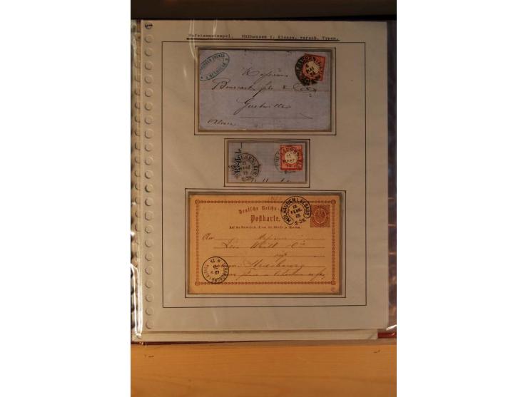 1872/75, BRUSTSCHILDE, ungebrauchter, teils postfrischer und gestempelter umfangreicher Sammlungsbestand, aufgelockert durch 