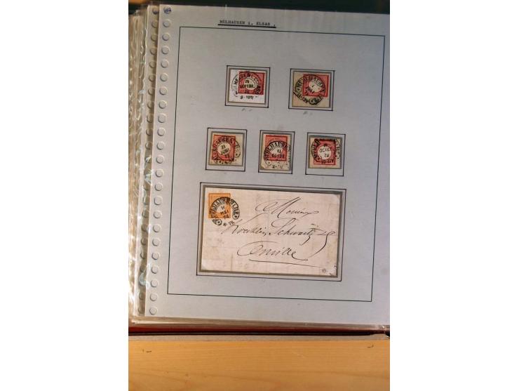 1872/75, BRUSTSCHILDE, ungebrauchter, teils postfrischer und gestempelter umfangreicher Sammlungsbestand, aufgelockert durch 