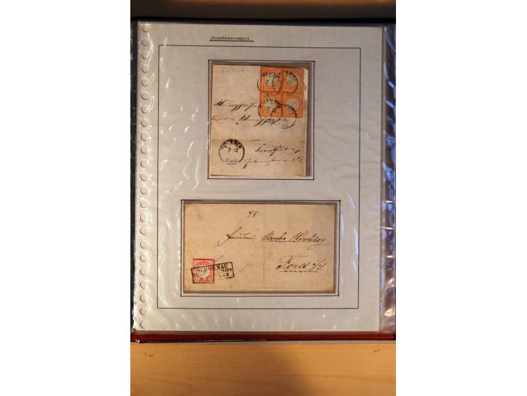 1872/75, BRUSTSCHILDE, ungebrauchter, teils postfrischer und gestempelter umfangreicher Sammlungsbestand, aufgelockert durch 