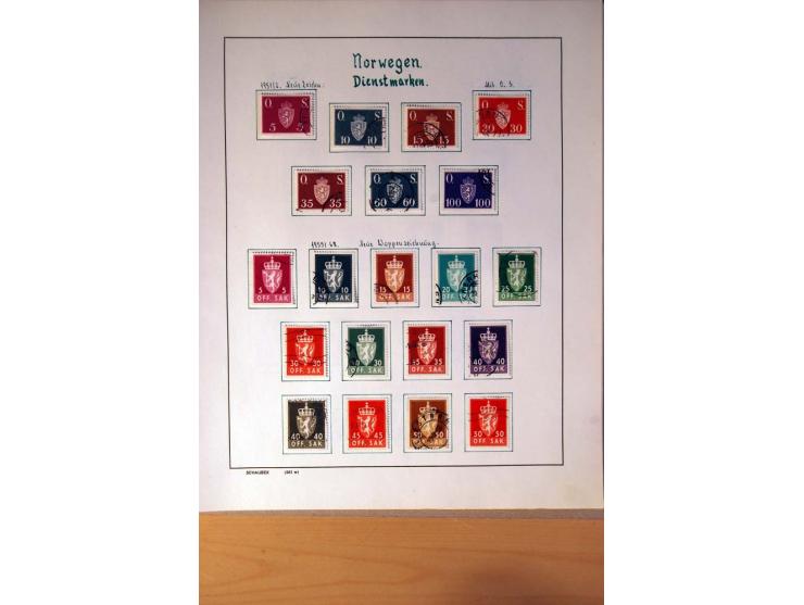 1855/1976, gestempelte überkpl. Sammlung mit Dienst- und Portomarken, u.a. Mi.-Nr. 1 mit Rost-, Orts- und Nummernstempel, daz