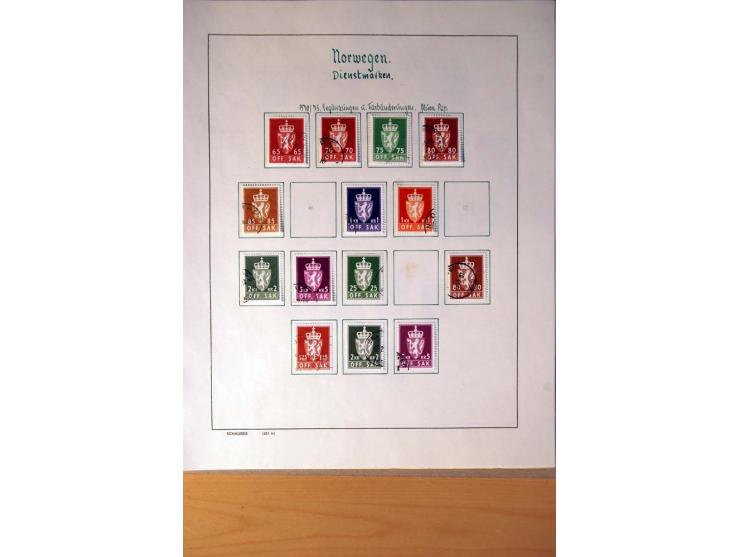 1855/1976, gestempelte überkpl. Sammlung mit Dienst- und Portomarken, u.a. Mi.-Nr. 1 mit Rost-, Orts- und Nummernstempel, daz