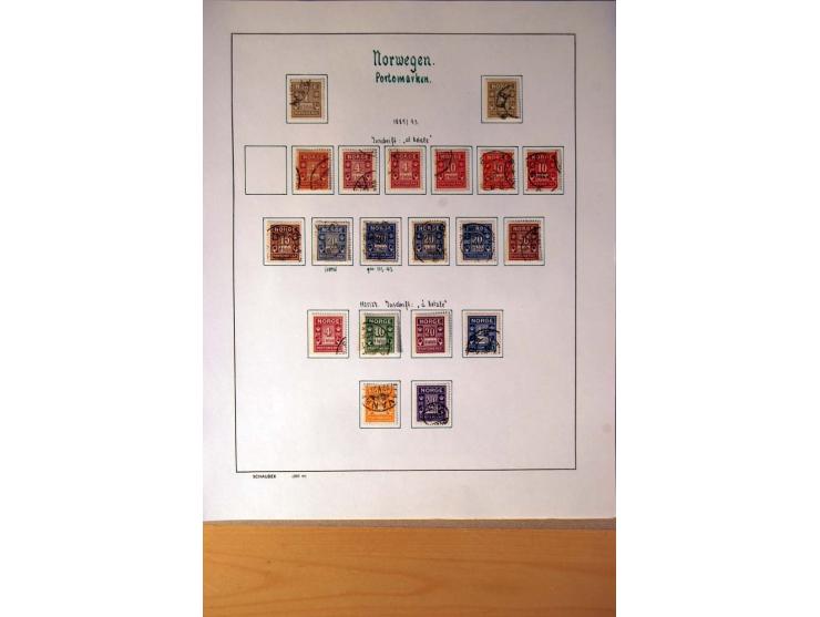1855/1976, gestempelte überkpl. Sammlung mit Dienst- und Portomarken, u.a. Mi.-Nr. 1 mit Rost-, Orts- und Nummernstempel, daz