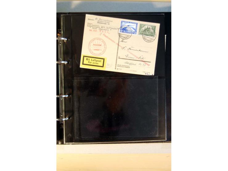 ZEPPELIN-POST:1913/38, Sammlung mit etwa 70 Briefen und Karten, dabei u.a. Sieger Nr. 8a, Südamerika-, Polar- und Chicagofahr