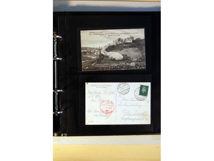 ZEPPELIN-POST:1913/38, Sammlung mit etwa 70 Briefen und Karten, dabei u.a. Sieger Nr. 8a, Südamerika-, Polar- und Chicagofahr