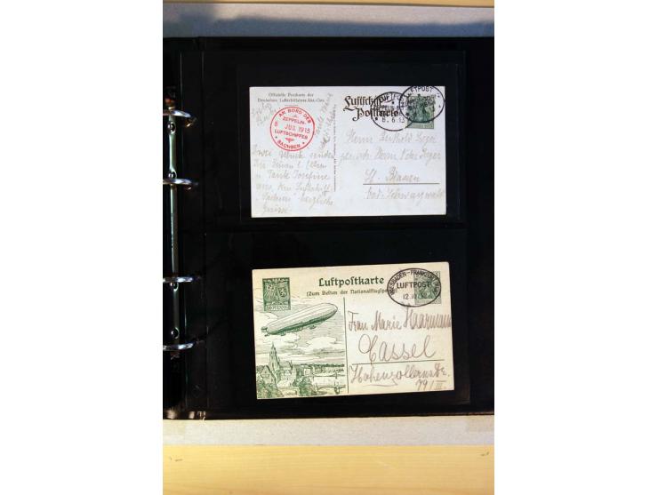 ZEPPELIN-POST:1913/38, Sammlung mit etwa 70 Briefen und Karten, dabei u.a. Sieger Nr. 8a, Südamerika-, Polar- und Chicagofahr