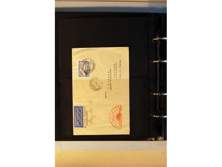 ZEPPELIN-POST:1913/38, Sammlung mit etwa 70 Briefen und Karten, dabei u.a. Sieger Nr. 8a, Südamerika-, Polar- und Chicagofahr