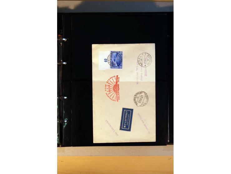 ZEPPELIN-POST:1913/38, Sammlung mit etwa 70 Briefen und Karten, dabei u.a. Sieger Nr. 8a, Südamerika-, Polar- und Chicagofahr