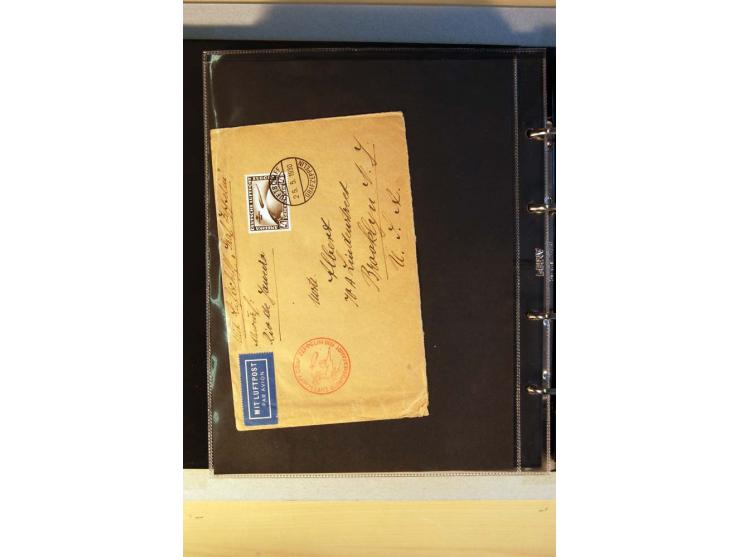 ZEPPELIN-POST:1913/38, Sammlung mit etwa 70 Briefen und Karten, dabei u.a. Sieger Nr. 8a, Südamerika-, Polar- und Chicagofahr