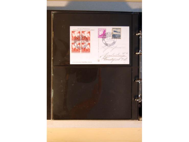 ZEPPELIN-POST:1913/38, Sammlung mit etwa 70 Briefen und Karten, dabei u.a. Sieger Nr. 8a, Südamerika-, Polar- und Chicagofahr