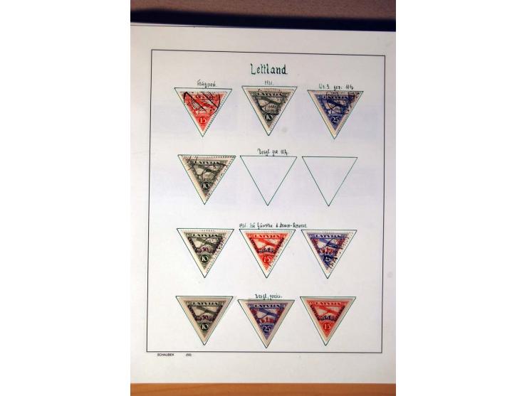 1865/1977, umfangreiche vorwiegend ungebrauchte und gestempelte Sammlung Estland, Lettland und Litauen, Tschechoslowakei, Rum