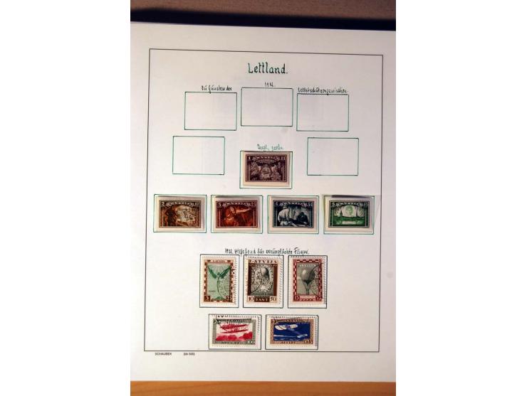 1865/1977, umfangreiche vorwiegend ungebrauchte und gestempelte Sammlung Estland, Lettland und Litauen, Tschechoslowakei, Rum