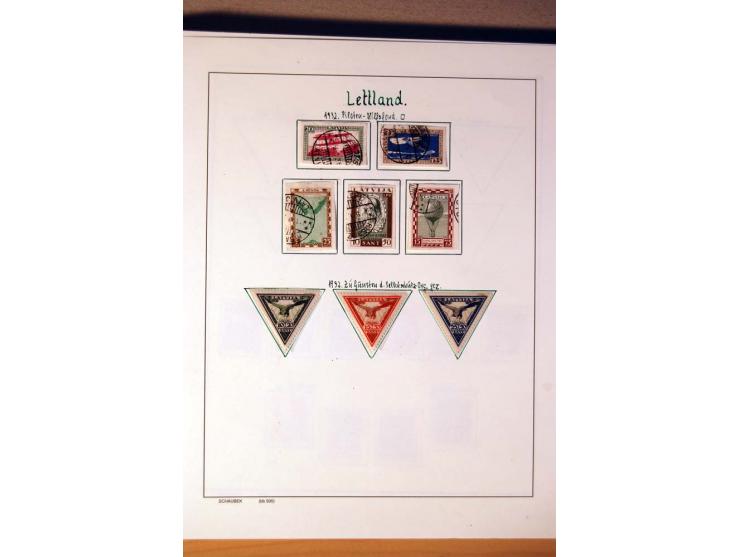1865/1977, umfangreiche vorwiegend ungebrauchte und gestempelte Sammlung Estland, Lettland und Litauen, Tschechoslowakei, Rum