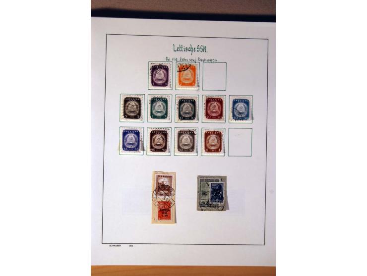 1865/1977, umfangreiche vorwiegend ungebrauchte und gestempelte Sammlung Estland, Lettland und Litauen, Tschechoslowakei, Rum