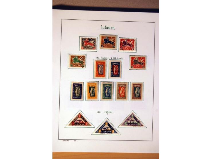 1865/1977, umfangreiche vorwiegend ungebrauchte und gestempelte Sammlung Estland, Lettland und Litauen, Tschechoslowakei, Rum
