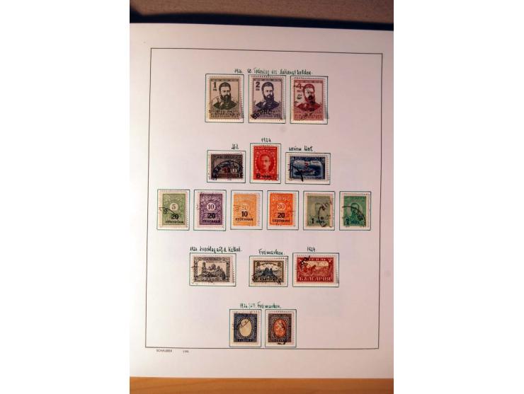 1865/1977, umfangreiche vorwiegend ungebrauchte und gestempelte Sammlung Estland, Lettland und Litauen, Tschechoslowakei, Rum