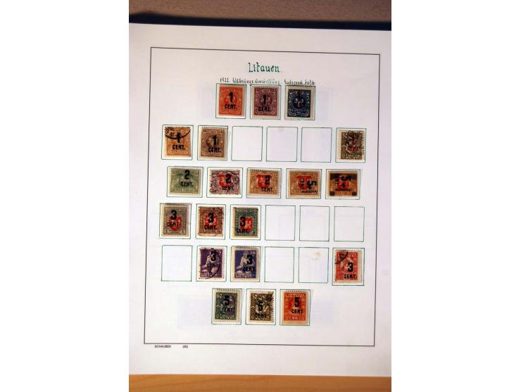 1865/1977, umfangreiche vorwiegend ungebrauchte und gestempelte Sammlung Estland, Lettland und Litauen, Tschechoslowakei, Rum