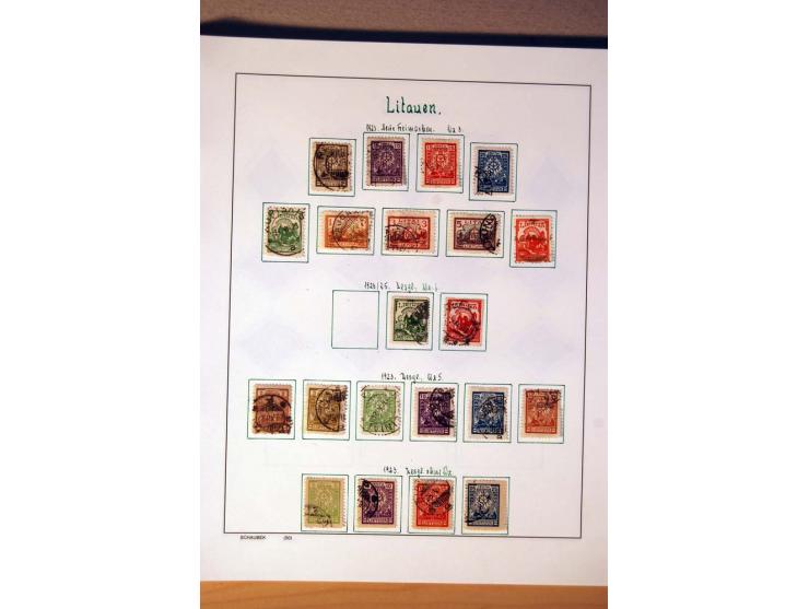 1865/1977, umfangreiche vorwiegend ungebrauchte und gestempelte Sammlung Estland, Lettland und Litauen, Tschechoslowakei, Rum