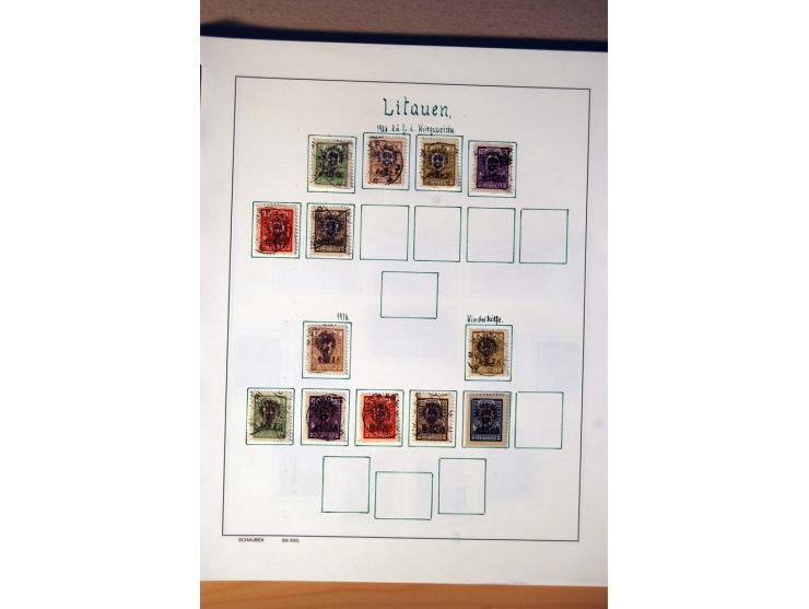 1865/1977, umfangreiche vorwiegend ungebrauchte und gestempelte Sammlung Estland, Lettland und Litauen, Tschechoslowakei, Rum