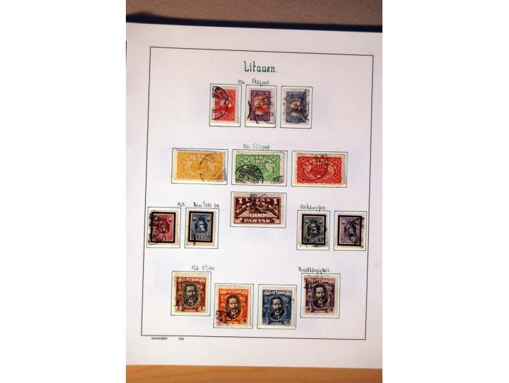 1865/1977, umfangreiche vorwiegend ungebrauchte und gestempelte Sammlung Estland, Lettland und Litauen, Tschechoslowakei, Rum