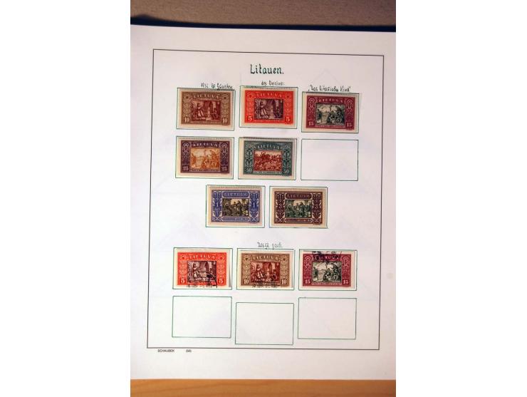 1865/1977, umfangreiche vorwiegend ungebrauchte und gestempelte Sammlung Estland, Lettland und Litauen, Tschechoslowakei, Rum