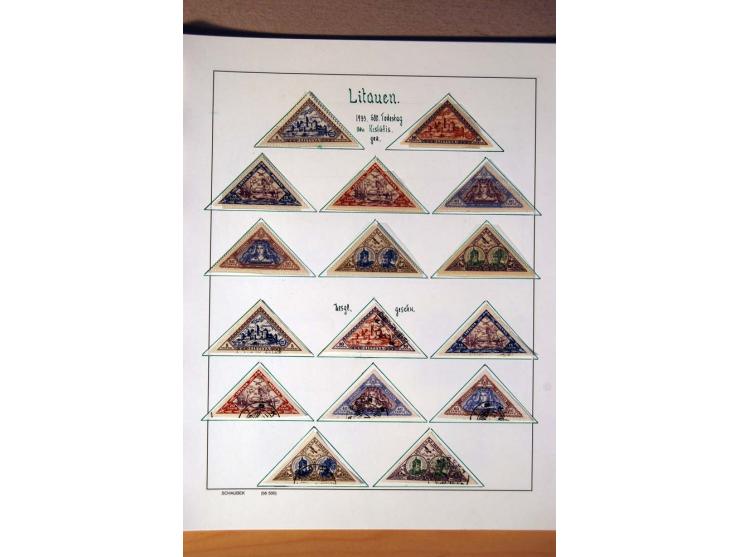 1865/1977, umfangreiche vorwiegend ungebrauchte und gestempelte Sammlung Estland, Lettland und Litauen, Tschechoslowakei, Rum